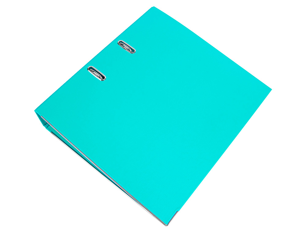 CLASSEUR LEVIER LIDERPAPEL A4 DOCUMENTA CARTON REMBORD 1,9MM DOS 75MM RADO MTALLIQUE COLORIS VERT CLAIR