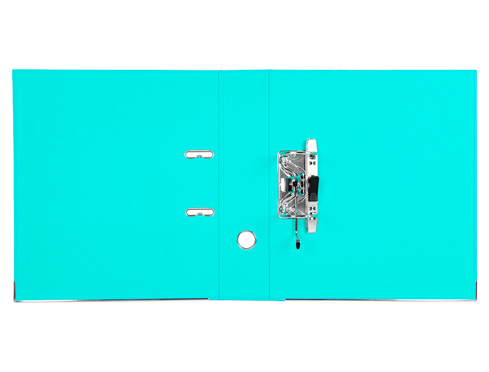 CLASSEUR LEVIER LIDERPAPEL A4 DOCUMENTA CARTON REMBORD 1,9MM DOS 75MM RADO MTALLIQUE COLORIS VERT CLAIR