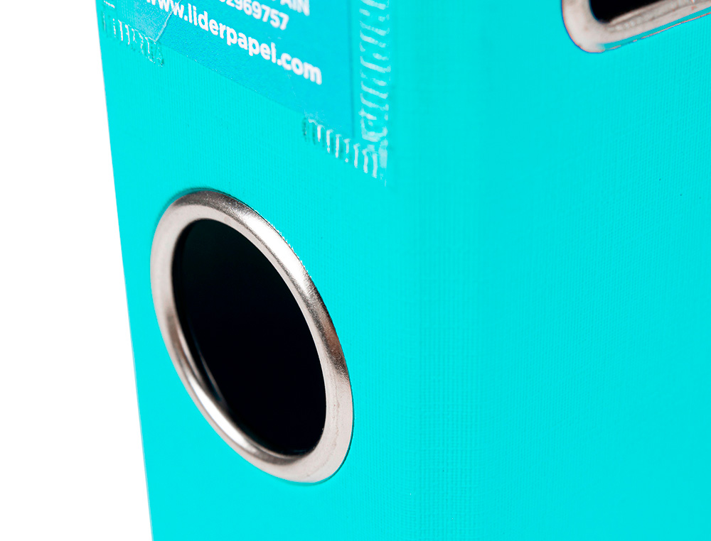 CLASSEUR LEVIER LIDERPAPEL A4 DOCUMENTA CARTON REMBORD 1,9MM DOS 75MM RADO MTALLIQUE COLORIS VERT CLAIR