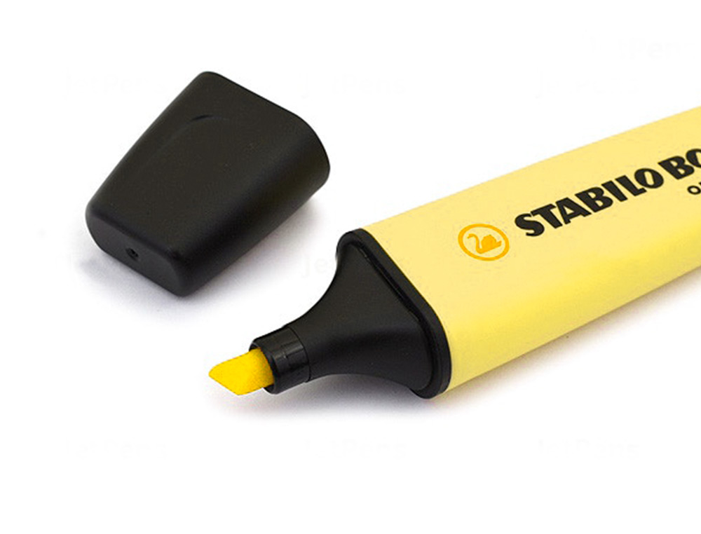 SURLIGNEUR STABILO BOSS PASTEL TRAC 2/5MM POINTE BISEAUTE ENCRE UNIVERSELLE BASE EAU RSISTANTE LUMIRE CRME JAUNE