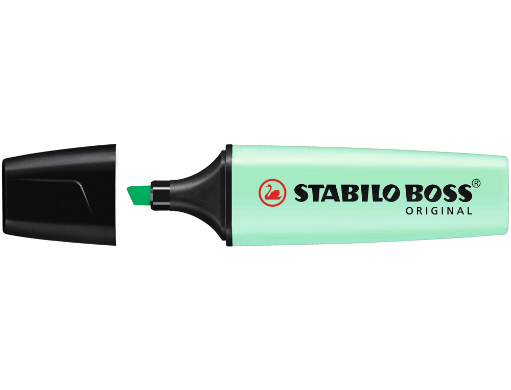 SURLIGNEUR STABILO BOSS PASTEL TRAC 2/5MM POINTE BISEAUTE ENCRE UNIVERSELLE BASE EAU RSISTANTE LUMIRE MENTHE  L'EAU