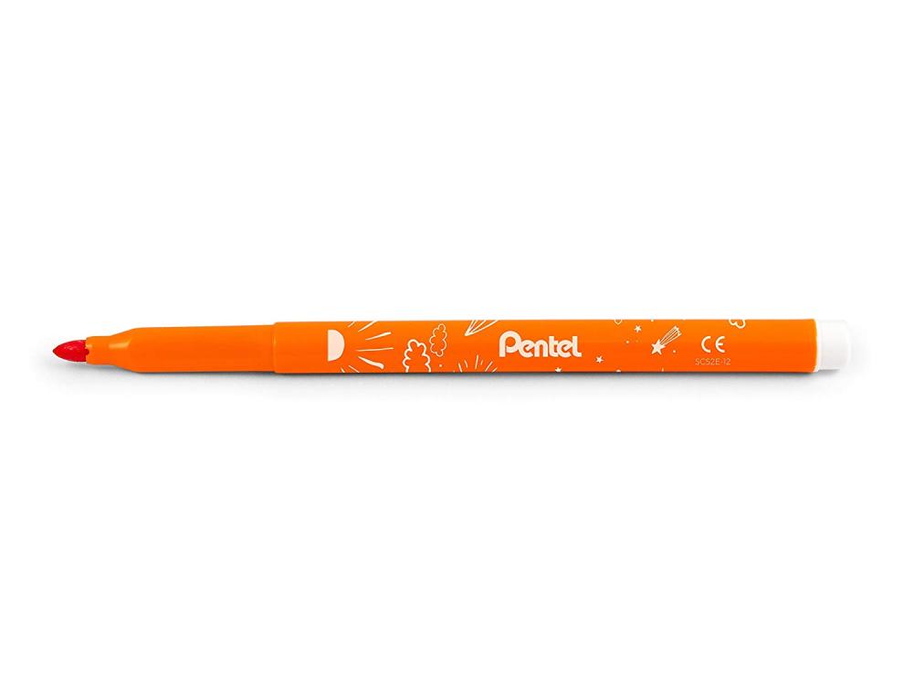 FEUTRES COLORIAGE PENTEL ARTS POINTE MOYENNE BLOQUEE        RESISTANTE LAVABLE             -