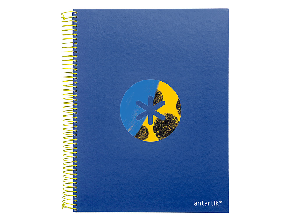 CAHIER SPIRALE ANTARTIK A4 120F 100G REMBORDE 5X5MM      MICRO-PERF 5 BANDES 4 TROUS   TRENDING 2020 BLEU