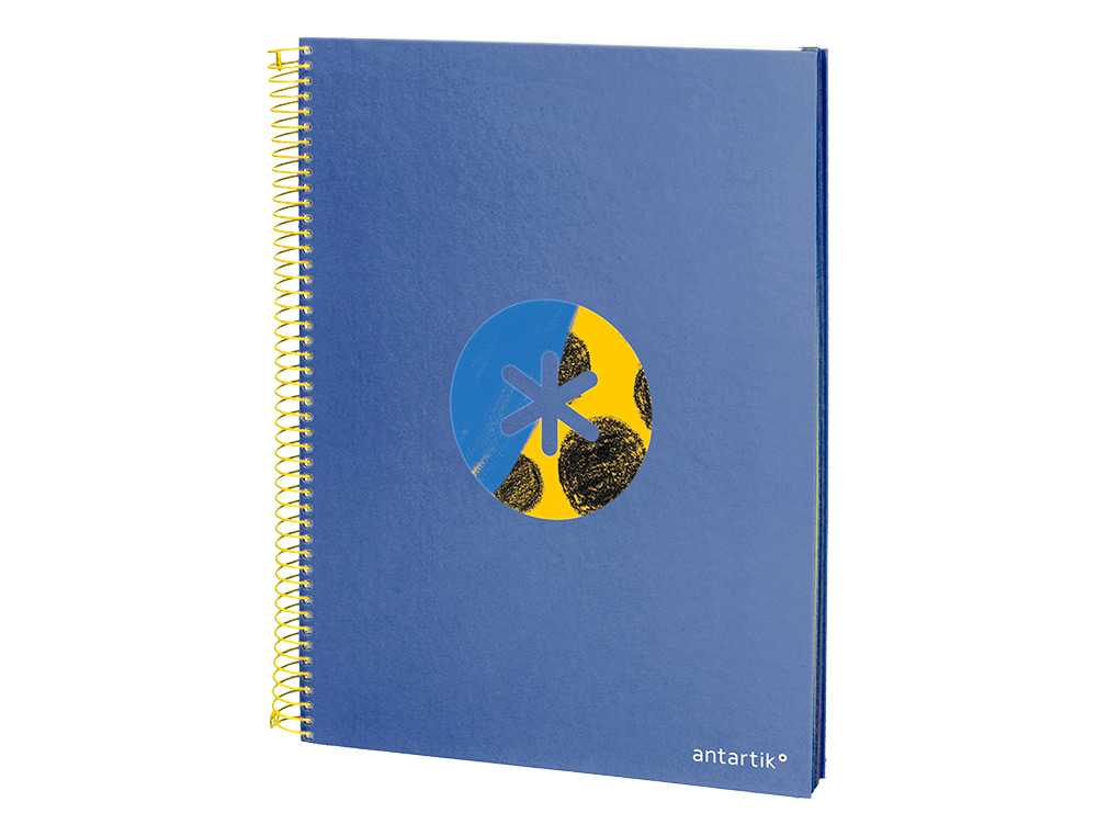 CAHIER SPIRALE ANTARTIK A4 120F 100G REMBORDE 5X5MM      MICRO-PERF 5 BANDES 4 TROUS   TRENDING 2020 BLEU