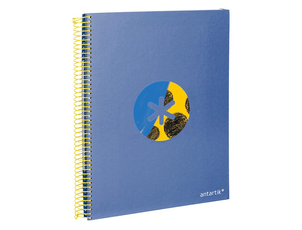 CAHIER SPIRALE ANTARTIK A4 120F 100G REMBORDE 5X5MM      MICRO-PERF 5 BANDES 4 TROUS   TRENDING 2020 BLEU