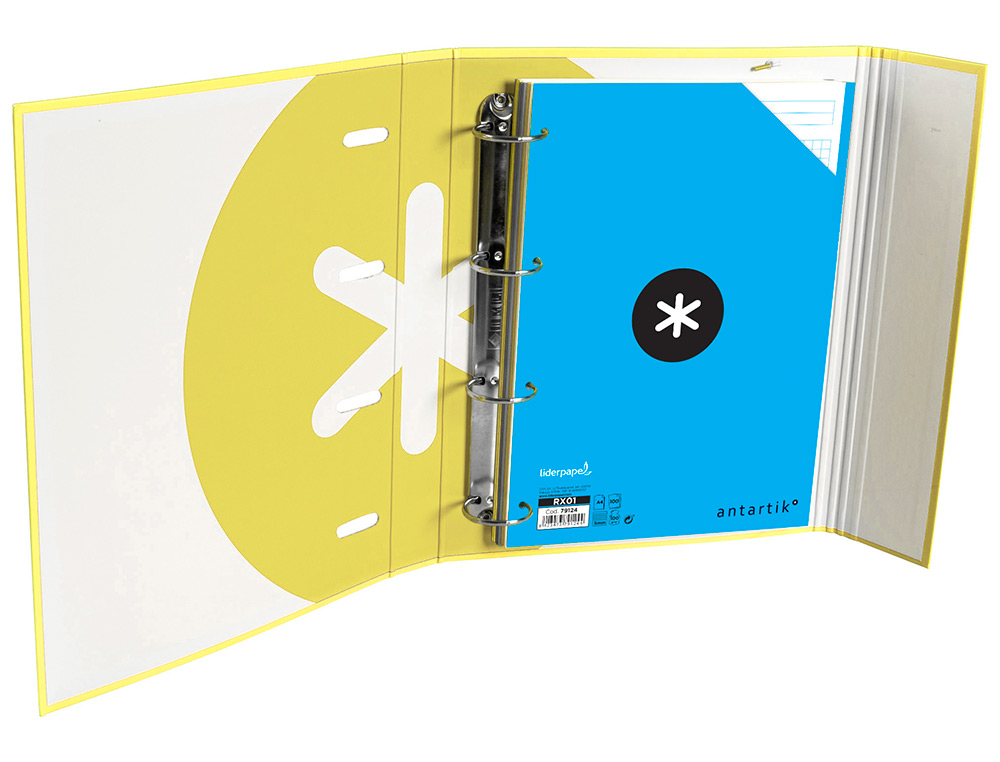 CLASSEUR ANTARTIK TRENDING TOPIC 2020 4 ANNEAUX RONDS    40MM FEUILLET MOBILE A4 5X5MM COLORIS JAUNE