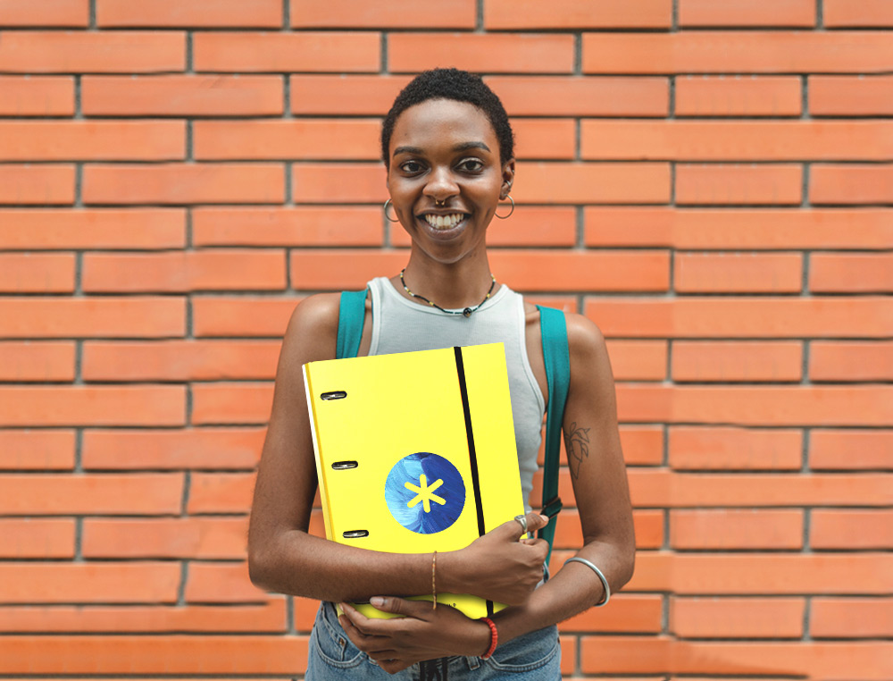 CLASSEUR ANTARTIK TRENDING TOPIC 2020 4 ANNEAUX RONDS    40MM FEUILLET MOBILE A4 5X5MM COLORIS JAUNE