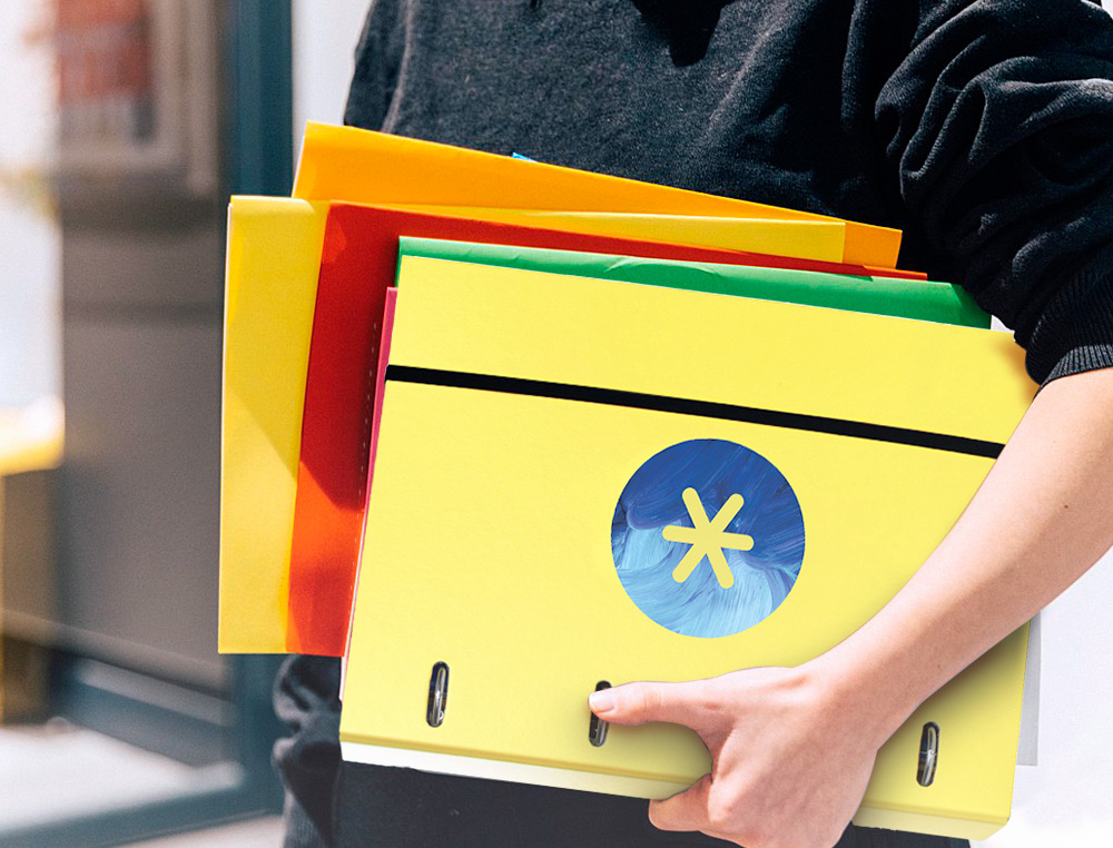 CLASSEUR ANTARTIK TRENDING TOPIC 2020 4 ANNEAUX RONDS    40MM FEUILLET MOBILE A4 5X5MM COLORIS JAUNE