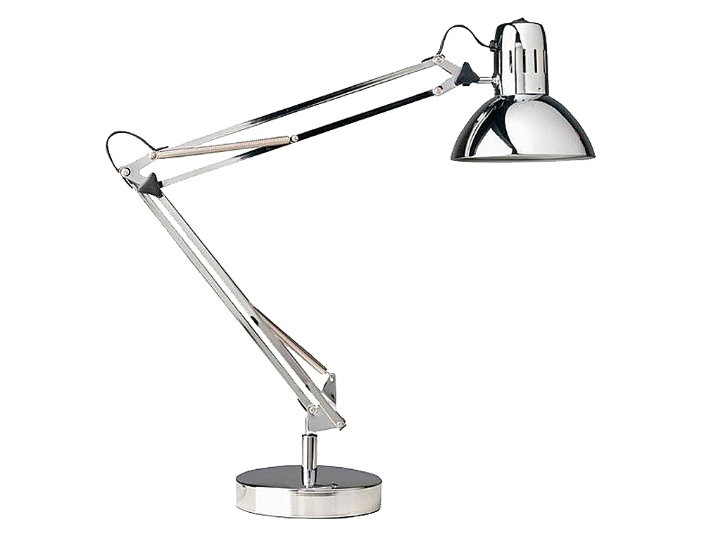 LAMPE ARCHITECTE UNILUX SUCCESS 80 LED 12W BRAS PIVOTANT DOUBLE ARTICULATION STABLE PINCE COLORIS CHROME