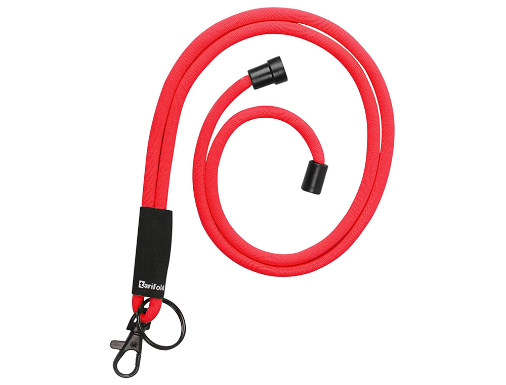 CORDON RD PORTE-BADGE 46CM P10 COLORIS ROUGE