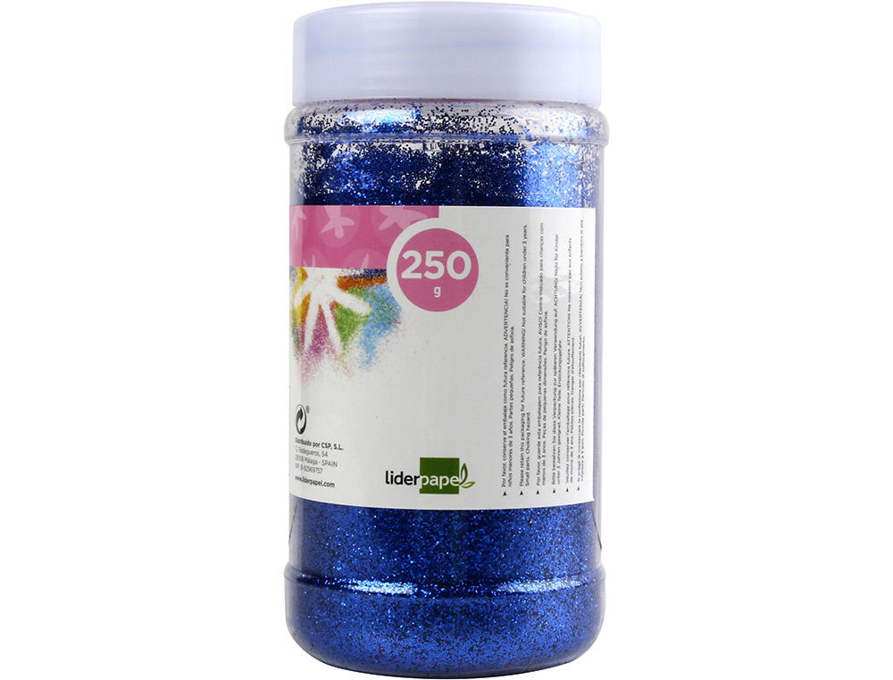 PAILLETTE FANTAISIE LIDERPAPEL COLORIS BLEU MÉTALLISÉ POT 250G
