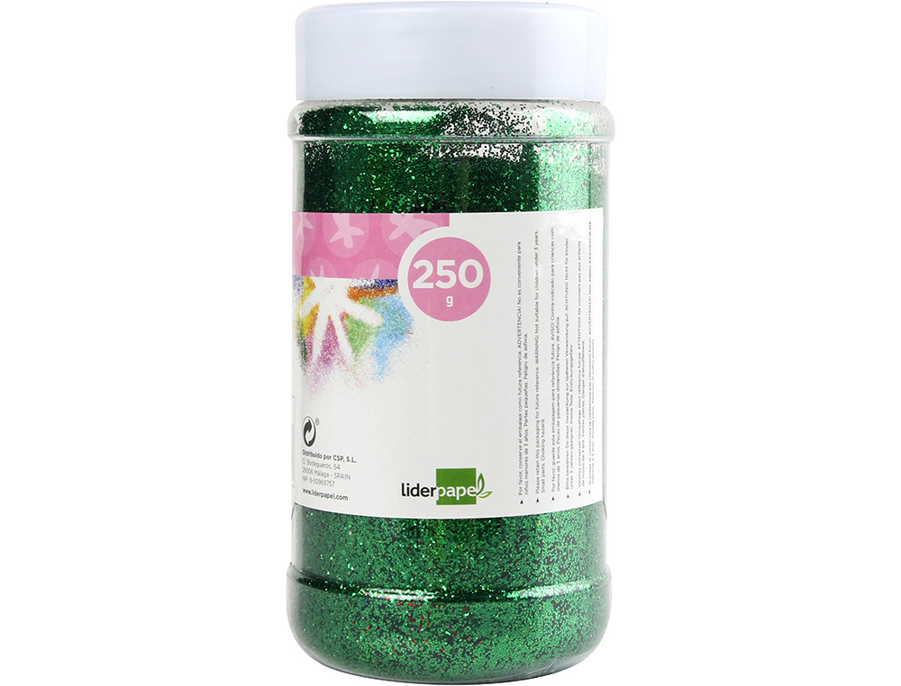 PAILLETTE FANTAISIE LIDERPAPEL COLORIS VERT MTALLIS POT 250G