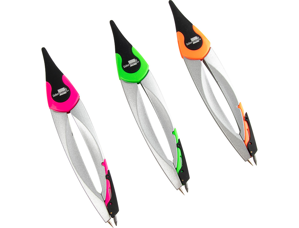 COMPAS LIDERPAPEL ADAPTATEUR UNIVERSEL MINES TAILLE-MINES  ET GOMME COLORIS ASSORTIS
