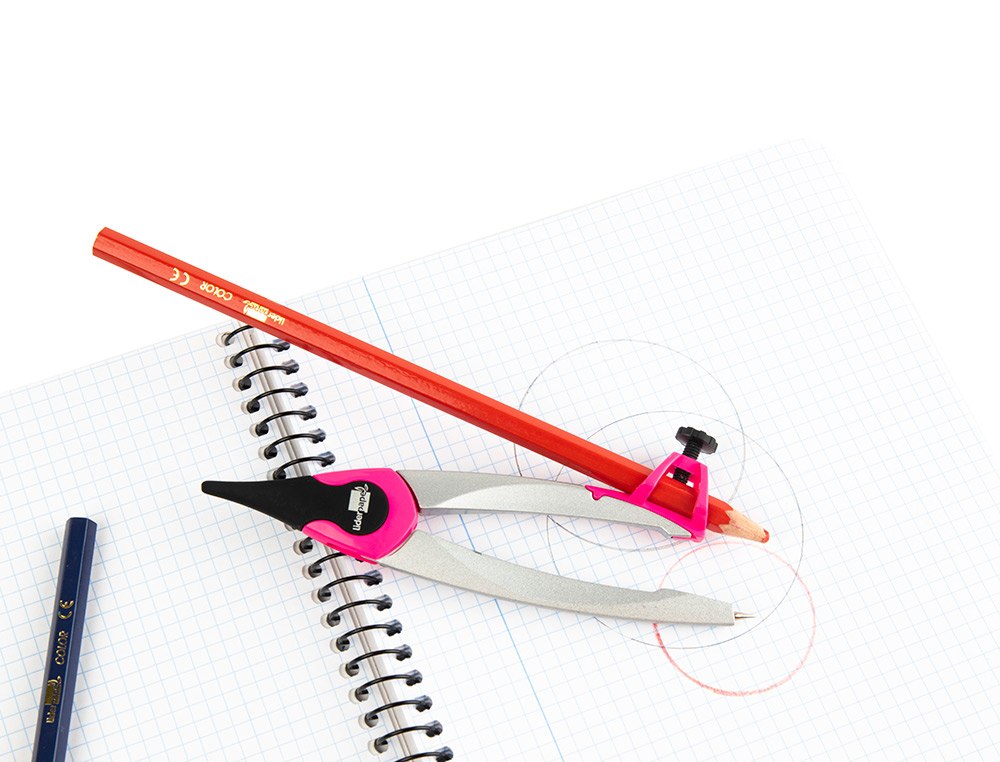 COMPAS LIDERPAPEL ADAPTATEUR UNIVERSEL MINES TAILLE-MINES  ET GOMME COLORIS ASSORTIS