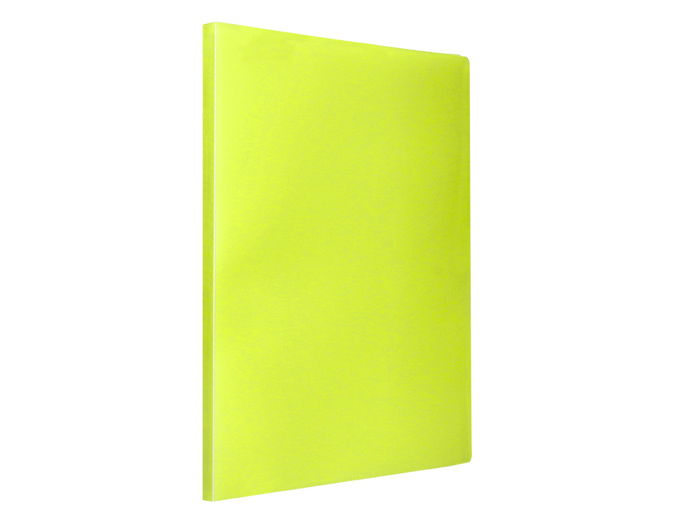 PROTEGE-DOCUMENTS LIDERPAPEL POLYPROPYLENE COUVERTURE      FLEXIBLE 40 POCHETTES FIXES   A4 220X297MM JAUNE FLUO