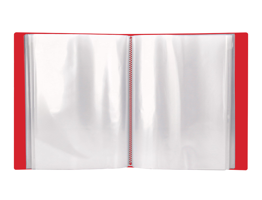 PROTEGE-DOCS LIDERPAPEL KANGOUROU PERSONNALISABLE     POLYPRO 20 POCHETTES FIXES A4 210X297MM ROUGE TRANSLUCIDE