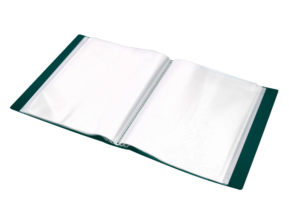 PROTEGE-DOCS LIDERPAPEL KANGOUROU PERSONNALISABLE     POLYPRO 40 POCHETTES FIXES A4 210X297MM VERT TRANSLUCIDE