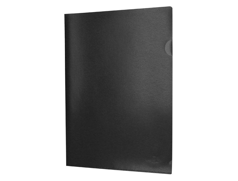 POCHETTE COIN LIDERPAPEL POLYPROPYLENE 180 MICRONS A4  210X297MM CAPACITE 20F        COLORIS NOIR OPAQUE