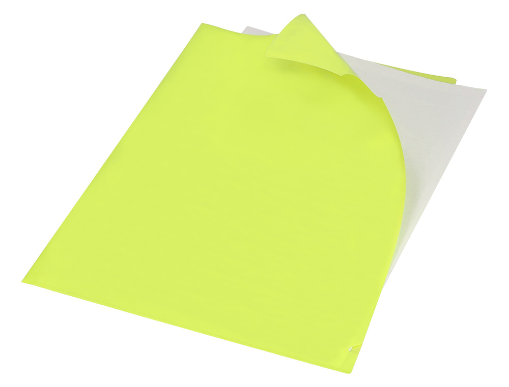 POCHETTE COIN LIDERPAPEL POLYPROPYLENE 180 MICRONS A4  210X297MM CAPACITE 20F        COLORIS JAUNE FLUO