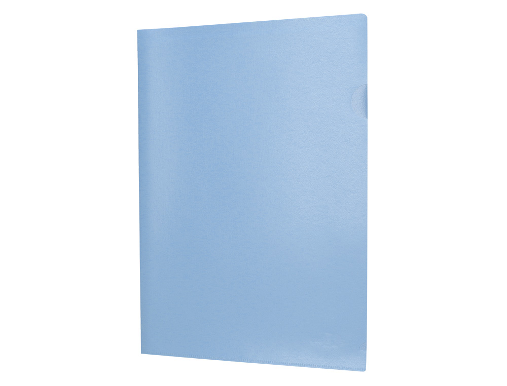 POCHETTE COIN LIDERPAPEL POLYPROPYLENE 180 MICRONS A4  210X297MM CAPACITE 20F        COLORIS BLEU CIEL OPAQUE