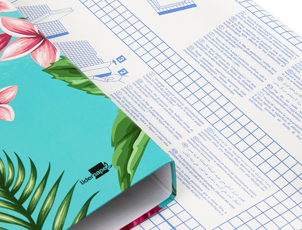 COUVRE-LIVRES LIDERPAPEL ADHÉSIF REPOSITIONNABLE 0.5X1.50M ROULEAU PLASTIQUE 50 MICRONS