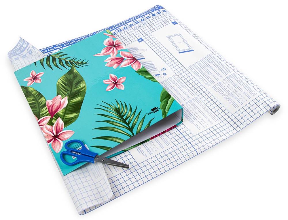 COUVRE-LIVRES LIDERPAPEL ADHÉSIF REPOSITIONNABLE 0.5X1.50M ROULEAU PLASTIQUE 50 MICRONS