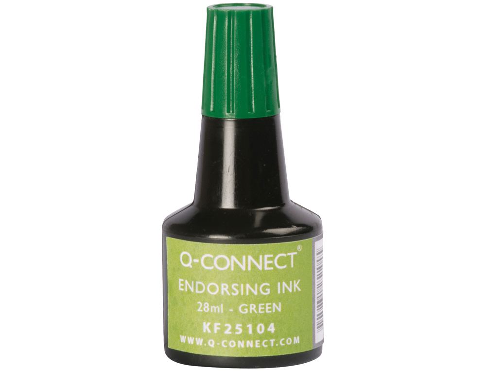 ENCRE  TAMPONS Q-CONNECT POUR FEUTRE OU MOUSSE COLORIS VERT FLACON 28ML