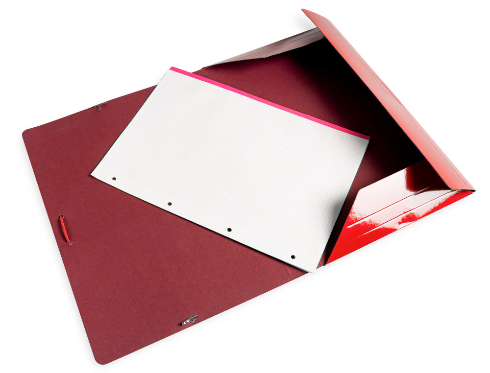 CHEMISE LIDERPAPEL 3 RABATS A3 CARTE LUSTREE 800GR        FERMETURE ELASTIQUE COLORIS   ASSORTIS