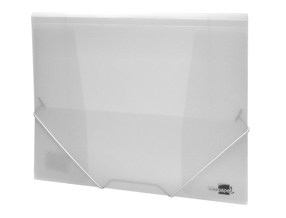 CHEMISE LIDERPAPEL POLYPROPYLNE DOS FLEXIBLE A4 210X297MM 4/10E 3 RABATS LASTIQUE 100F COLORIS TRANSPARENT