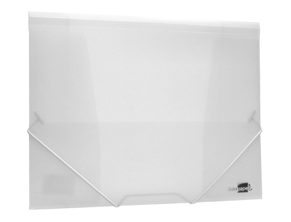 CHEMISE LIDERPAPEL POLYPROPYLNE DOS FLEXIBLE A4 210X297MM 4/10E 3 RABATS LASTIQUE 100F COLORIS TRANSPARENT