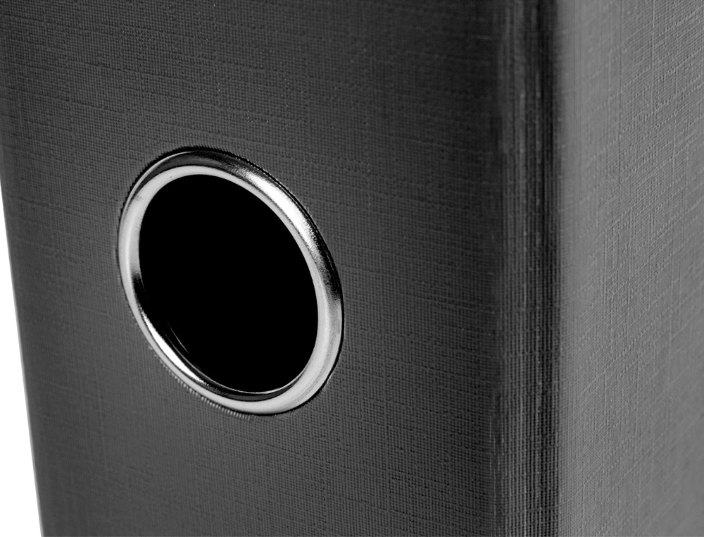 CLASSEUR LEVIER LIDERPAPEL DOCUMENTA A4+ CARTON REMBORDE DOS 75MM RADO METALLIQUE      COLORIS NOIR