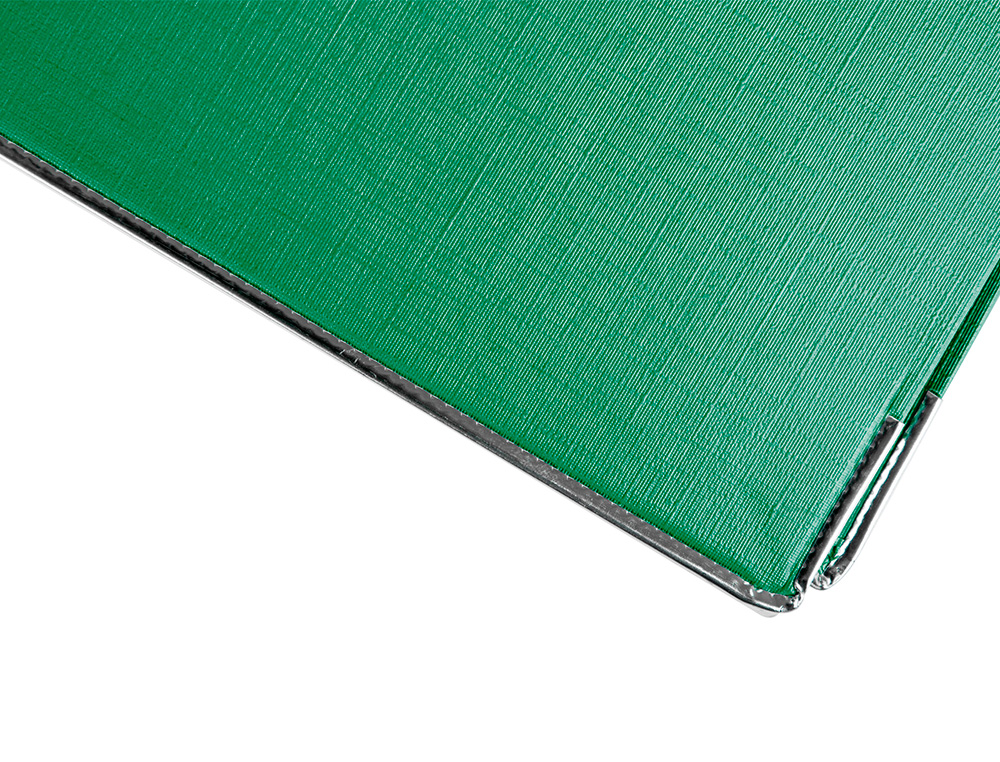 CLASSEUR LEVIER LIDERPAPEL DOCUMENTA A4+ CARTON REMBORDE DOS 75MM RADO METALLIQUE      COLORIS VERT