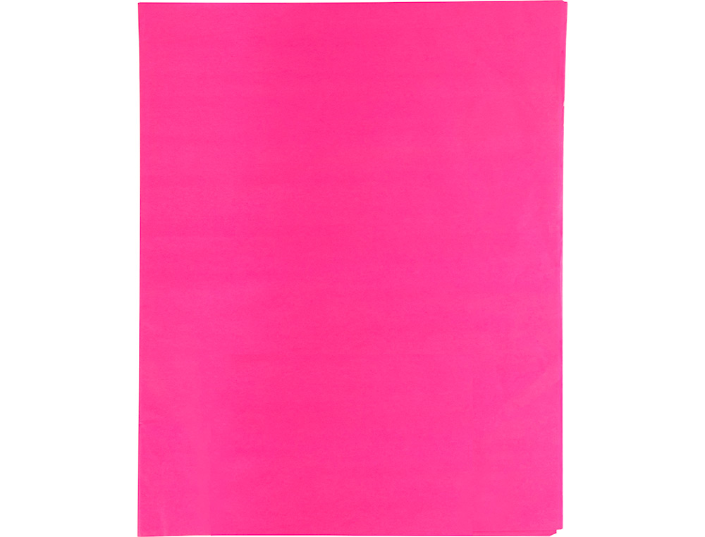 PAPIER DE SOIE LIDERPAPEL 52X76CM 18G/M2 UNICOLORE ROSE FONC SACHET 25F