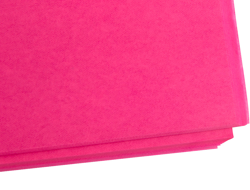 PAPIER DE SOIE LIDERPAPEL 52X76CM 18G/M2 UNICOLORE ROSE FONC SACHET 25F