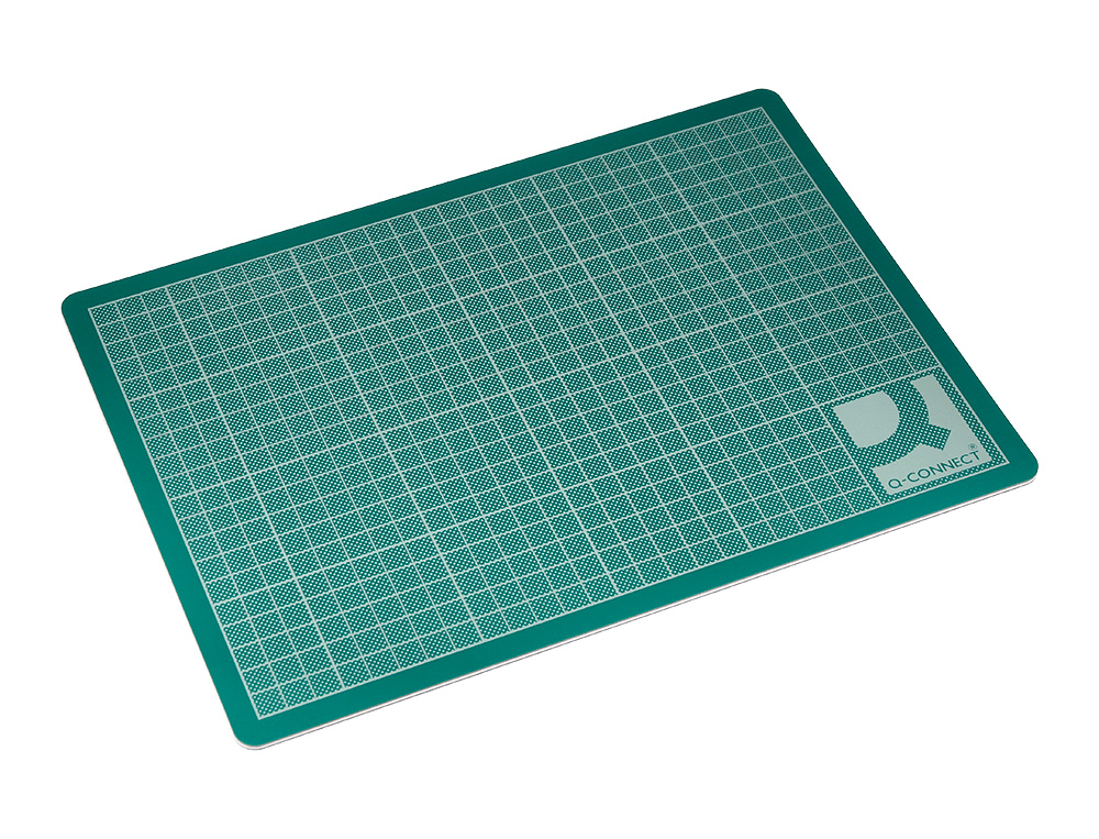 PLAQUE COUPE Q-CONNECT PVC ÉPAISSEUR 3MM 450X600MM A2 COLORIS VERT
