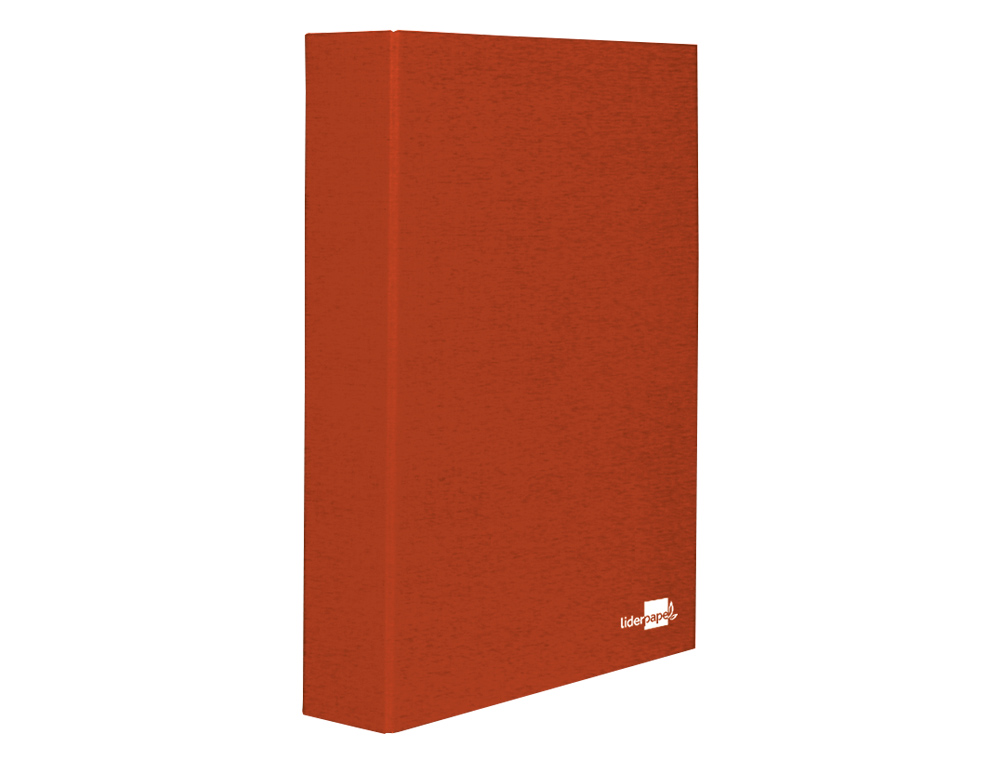 CLASSEUR LIDERPAPEL 4 ANNEAUX RONDS 25MM A4+ CARTON REMBORD PAPER COAT COLORIS ROUGE