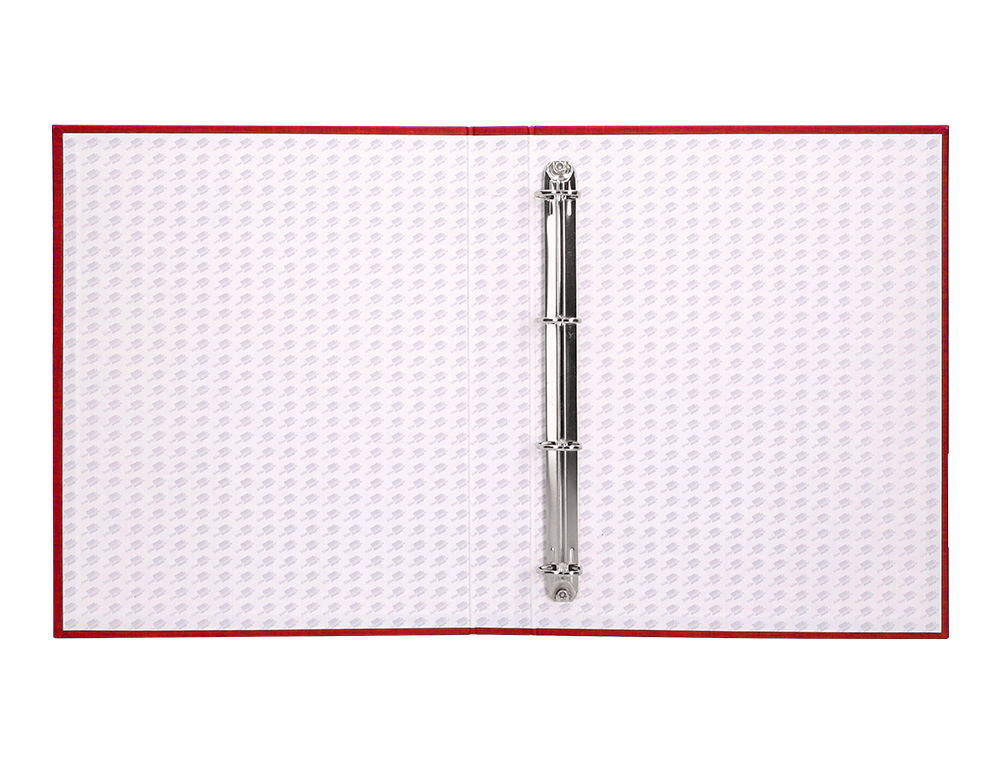 CLASSEUR LIDERPAPEL 4 ANNEAUX RONDS 25MM A4+ CARTON REMBORD PAPER COAT COLORIS ROUGE