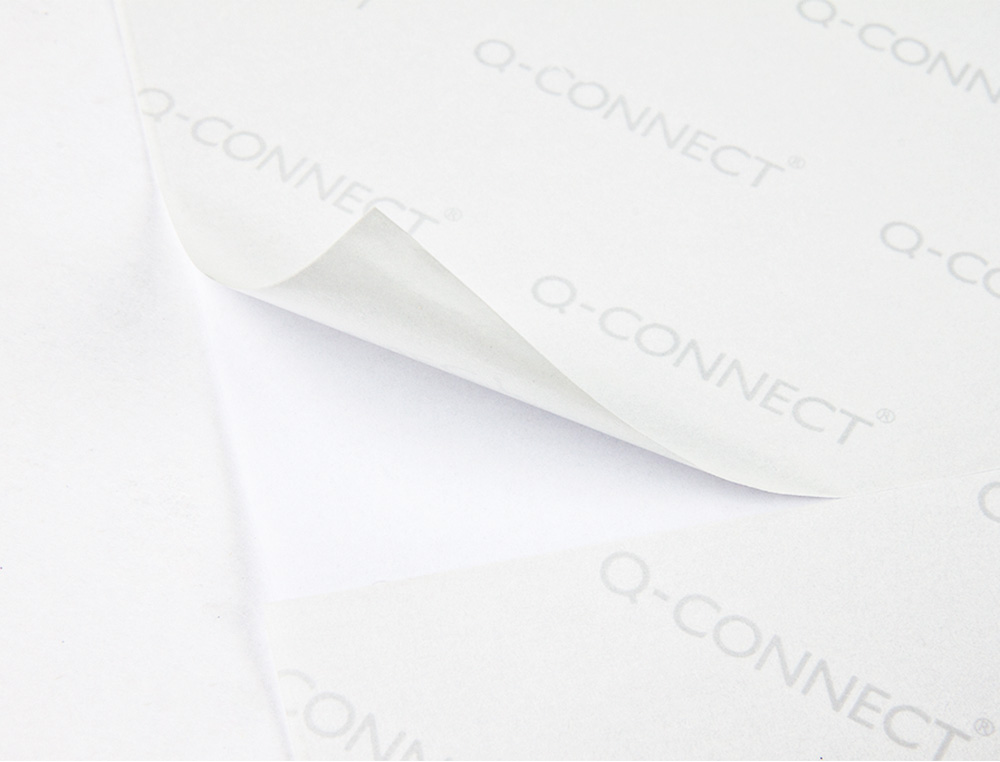 TIQUETTE ADHSIVE Q-CONNECT 99.1X67.7MM COINS ARRONDIS IMPRIMANTE JET ENCRE LASER COPIEUR BOTE 100 FEUILLES 800 UNITS