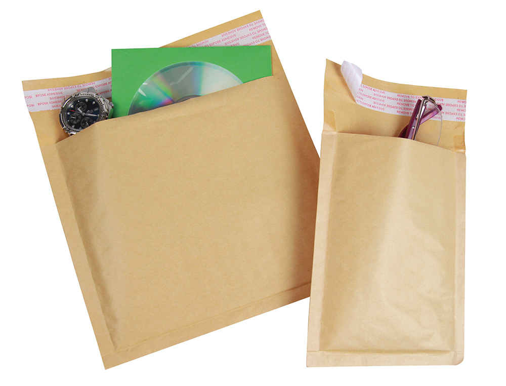 POCHETTE BULLES D'AIR Q-CONNECT 180X260MM 82G KRAFT MATELASSE RABAT DROIT         AUTO-ADHESIVE SANS FENETRE