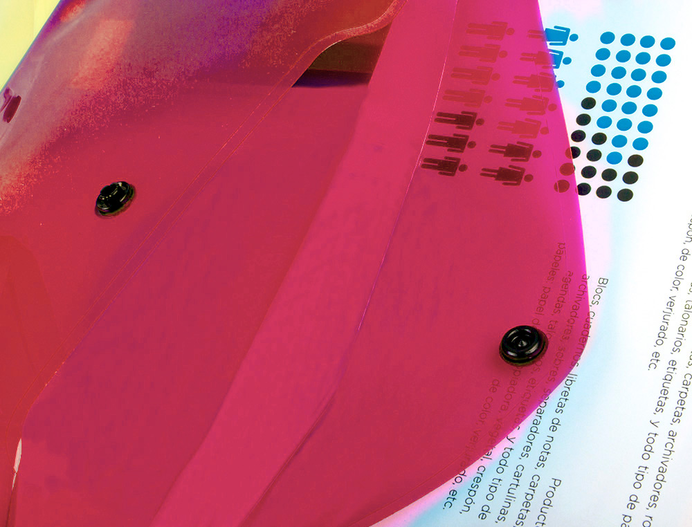 POCHETTE ENVELOPPE LIDERPAPEL POLYPROPYLNE 180 MICRONS A5 210X148MM 50F FERMETURE BOUTON RSISTANT TRANSPARENT ROUGE