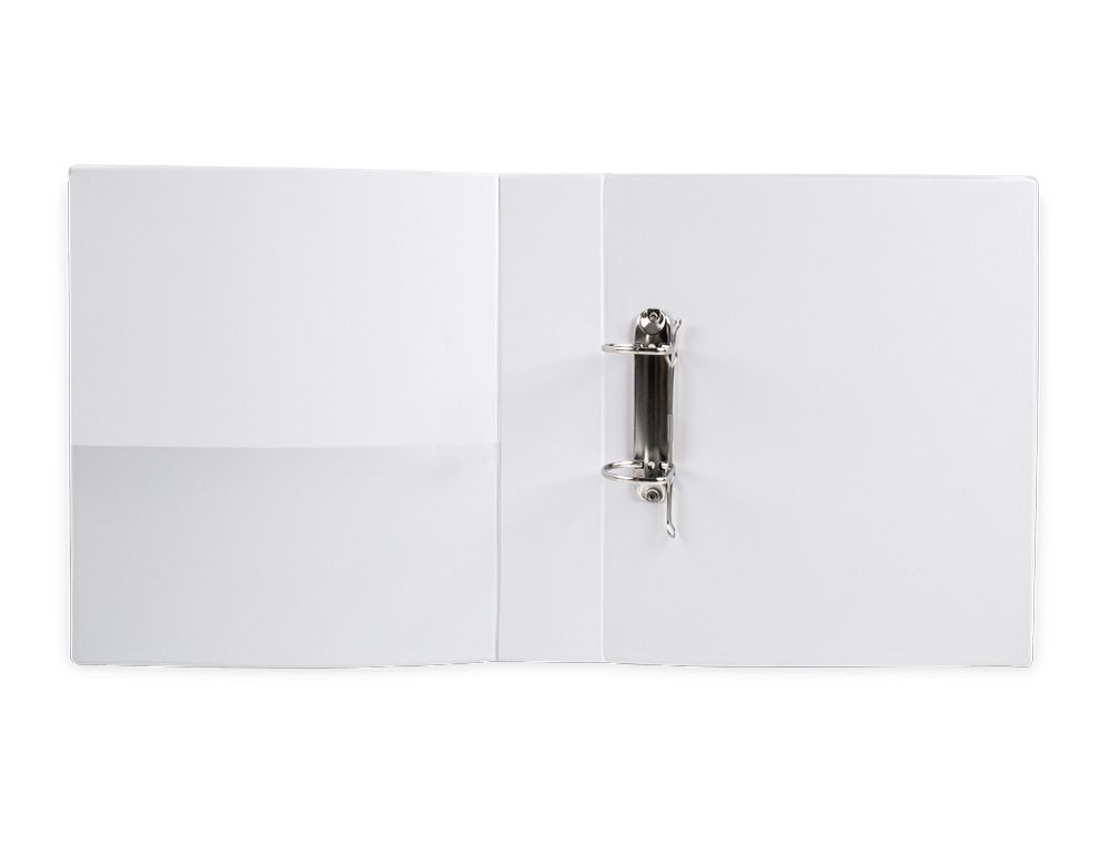 CLASSEUR KANGOUROU LIDERPAPEL 2 ANNEAUX 55MM 283X320MM DOCUMENT A4 PLASTIQUE DOS 78MM COLORIS BLANC
