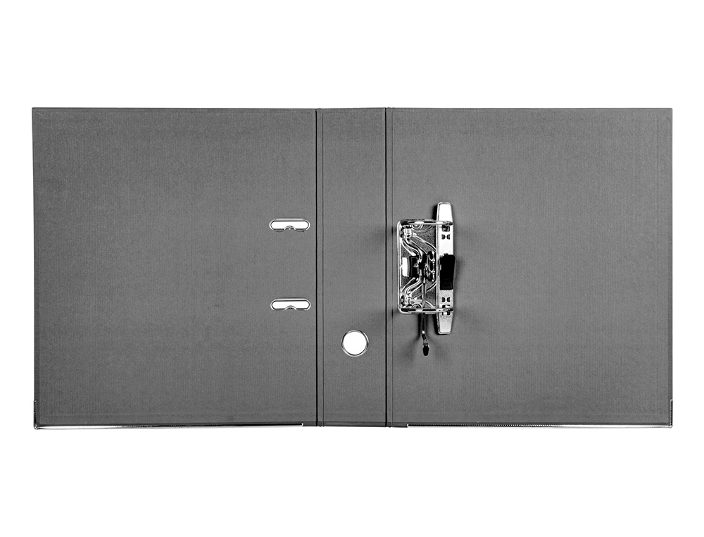 CLASSEUR LEVIER LIDERPAPEL A4 DOCUMENTA CARTON REMBORDÉ 1,9MM DOS 75MM RADO MÉTALLIQUE COLORIS NOIR