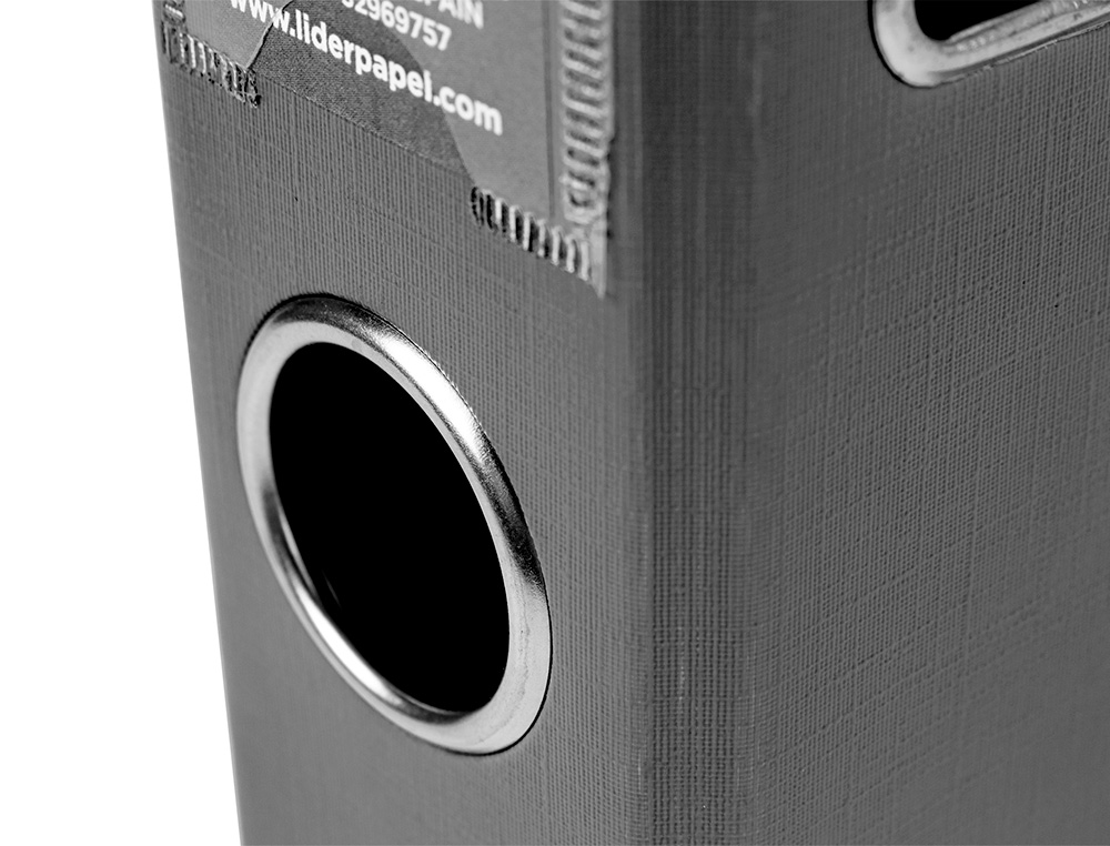CLASSEUR LEVIER LIDERPAPEL A4 DOCUMENTA CARTON REMBORD 1,9MM DOS 52MM RADO MTALLIQUE COLORIS NOIR