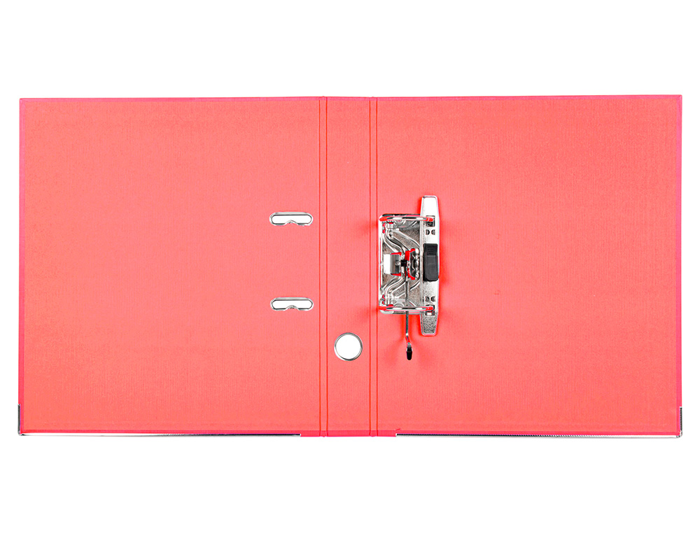 CLASSEUR LEVIER LIDERPAPEL A4 DOCUMENTA CARTON REMBORD 1,9MM DOS 52MM RADO MTALLIQUE COLORIS ROUGE