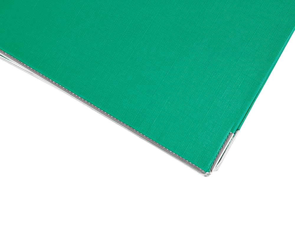 CLASSEUR LEVIER LIDERPAPEL A4 DOCUMENTA CARTON REMBORDÉ 1,9MM DOS 52MM RADO MÉTALLIQUE COLORIS VERT