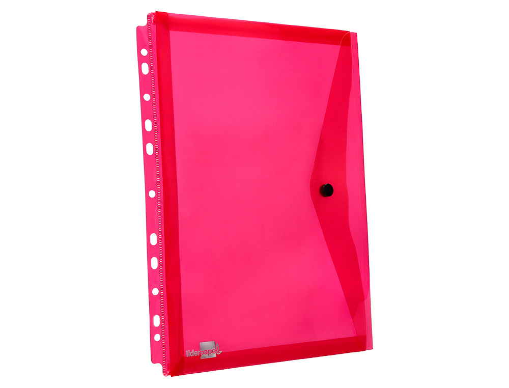 POCHETTE ENVELOPPE LIDERPAPEL POLYPROPYLNE 180 MICRONS A4 210X297MM 50F RSISTANT PERFORE COLORIS ASSORTIS PACK 5U