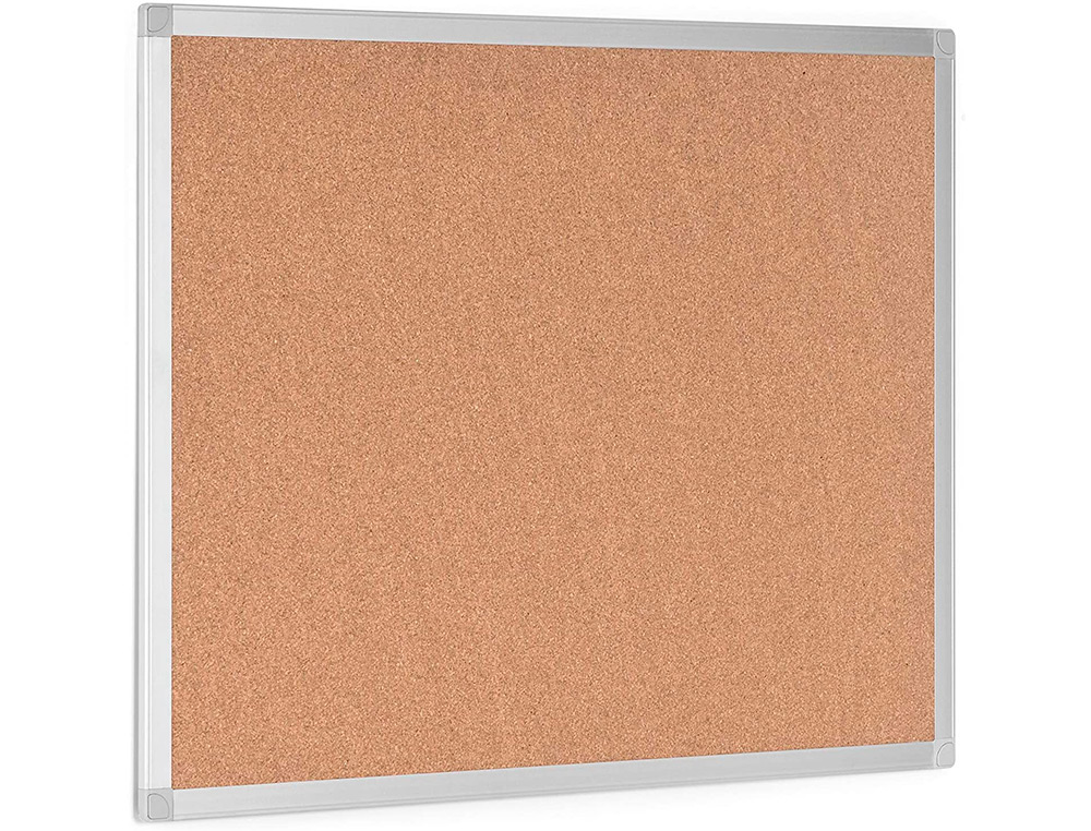 TABLEAU LIGE Q-CONNECT MURAL CADRE ALUMINIUM ARGENT MAT COINS PLASTIQUES FIXATION MUR PAISSEUR 5MM 200X100CM