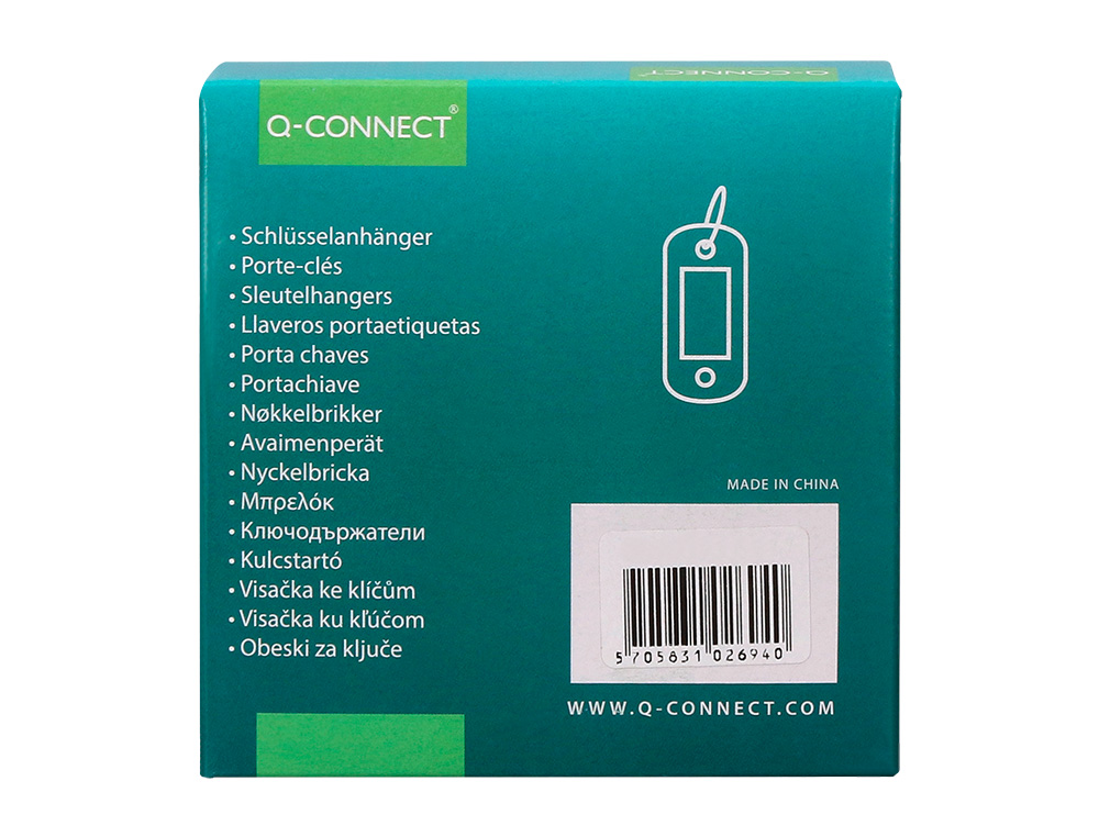PORTE-CLS Q-CONNECT PORTE-TIQUETTE PLASTIQUE 50X22MM COLORIS ROUGE PRSENTOIR 100 UNITS