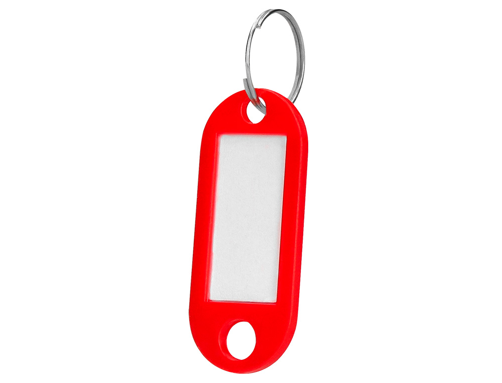 PORTE-CLS Q-CONNECT PORTE-TIQUETTE PLASTIQUE 50X22MM COLORIS ROUGE PRSENTOIR 100 UNITS