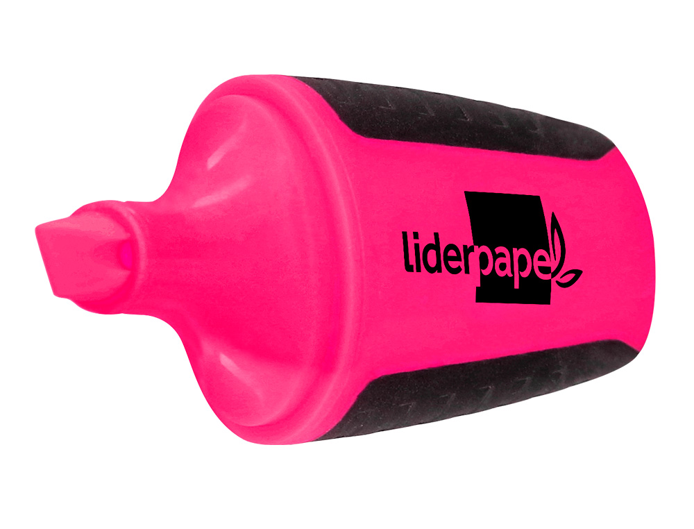 SURLIGNEUR LIDERPAPEL FLUORESCENT MINI TRAC 1/4MM POINTE BISEAUTE GRIP CAOUTCHOUC COLORIS ROSE